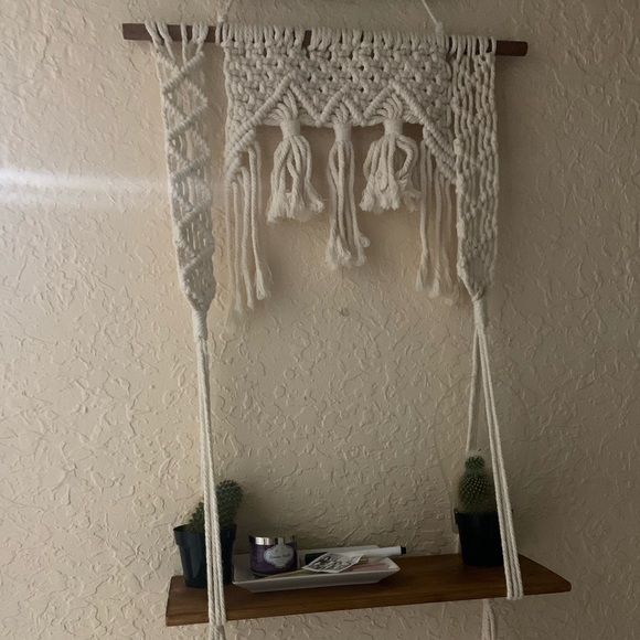 Boho Macramé Hanging Shelf - Picture 3 of 3